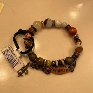 NWT- J JIll bracelet-stretchy-beads-fleur de lis-pretty!